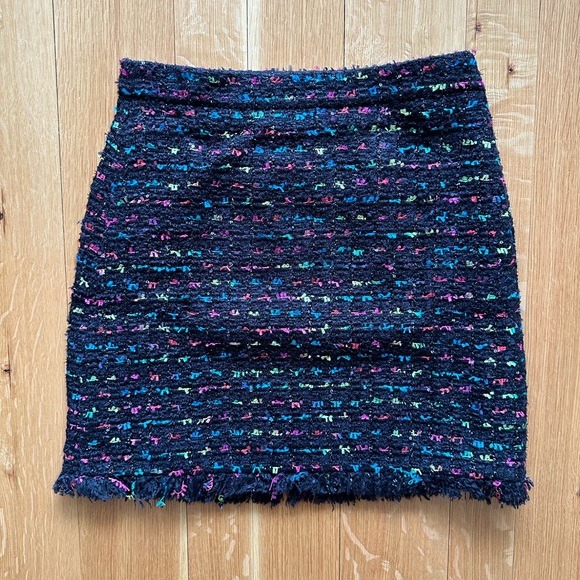 Kate Spade Black Multicolor Tweed Mini Skirt - Picture 3 of 5